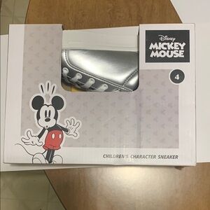 Disney Mickey Mouse Silver Kids Sneakers